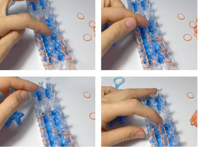 Как плести из резинок фигурки на рогатке видео-урок для начинающих