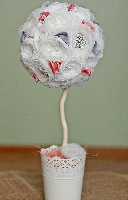 Топиарий из шифона Топиарий из шифона