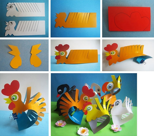 Как сделать петуха из бумаги Как сделать петуха из бумаги