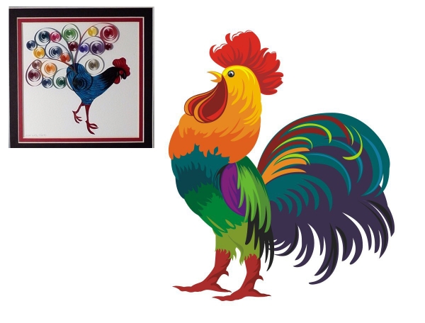 Нарисованный петух