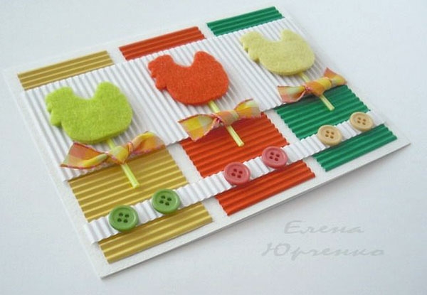 Открытка с петушками Открытка с петушками