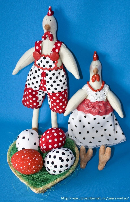 Петух и курочка в стиле тильда Петух и курочка в стиле тильда