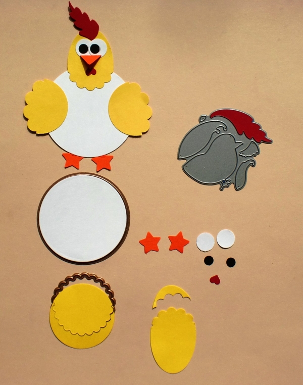 Петух из бумаги