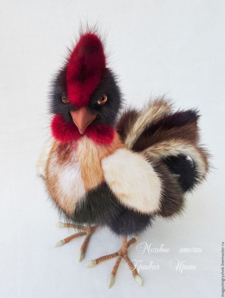 Петух из натурального меха Петух из натурального меха