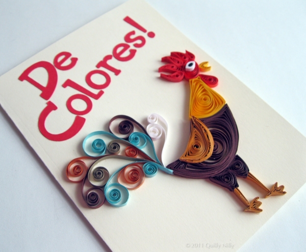 Петух в технике квиллинг