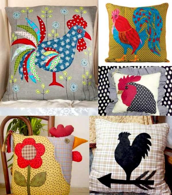 Подушки с изображением петушков Подушки с изображением петушков