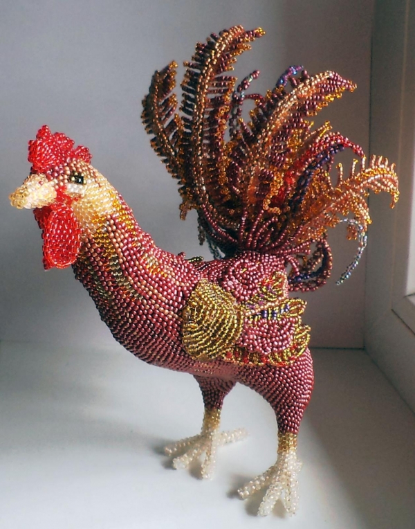 Шикарный петух из бисера Шикарный петух из бисера