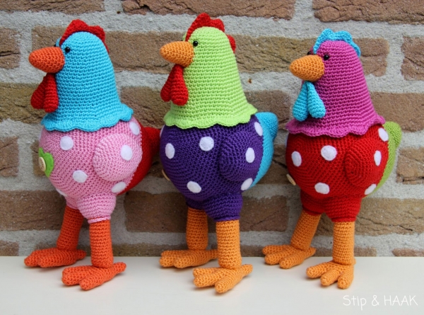 Вязание крючком петухи