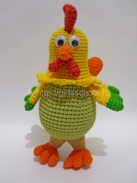 Вязаный крючком петушок Вязаный крючком петушок