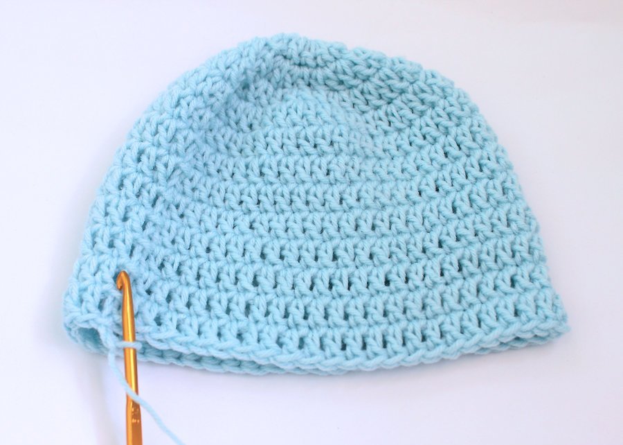 шапочка для новорожденного крючком