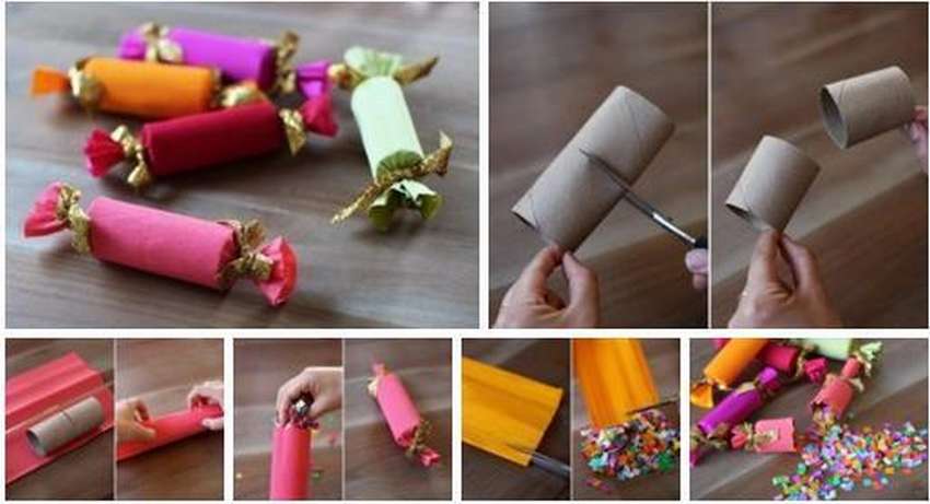 бумажная хлопушка с конфетти