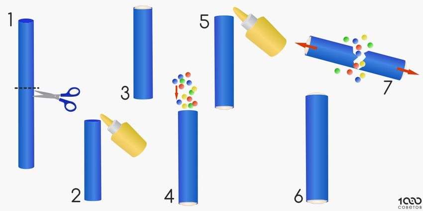 хлопушка из бумаги с конфетти своими руками