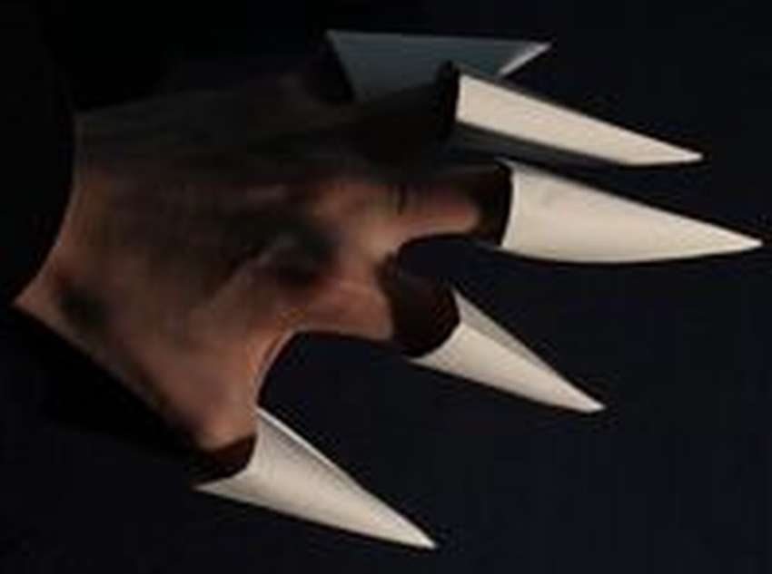 оригами бумажные когти 