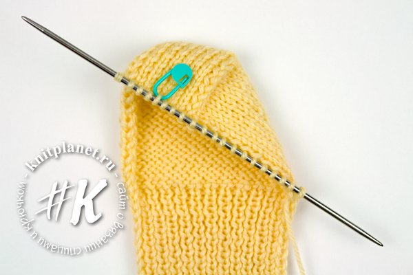 Вязание пятки носка