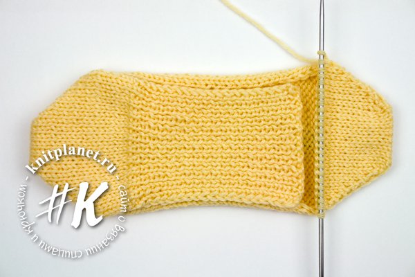 Носочки на двух спицах с описанием