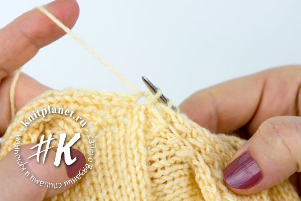 Вязание угловой петли