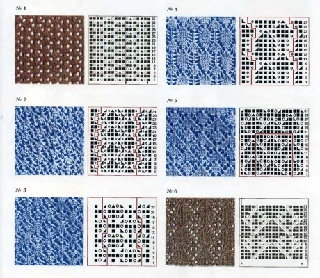 Схемы вязания ажурных узоров из интернет