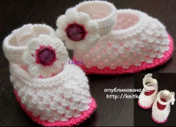 Вяжем спицами пинетки для новорожденных Вяжем спицами пинетки для новорожденных