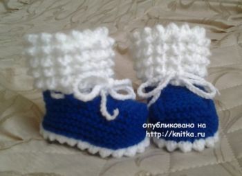 Вяжем пинетки спицами пинетки для новорожденного мальчика Вяжем пинетки спицами пинетки для новорожденного мальчика