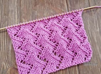 КЛАССНЫЙ ажурный узор спицами ЕЛОЧКИ, описание и видео-урок