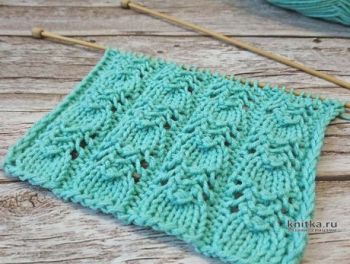 Нежный АЖУРНЫЙ узор спицами, описание и видео-урок