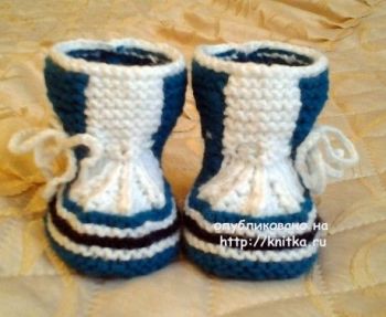 Учимся вязать спицами пинеточки для для новорожденных Учимся вязать спицами пинеточки для для новорожденных