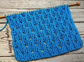 Летний ажурный узор спицами, схема и видео-урок