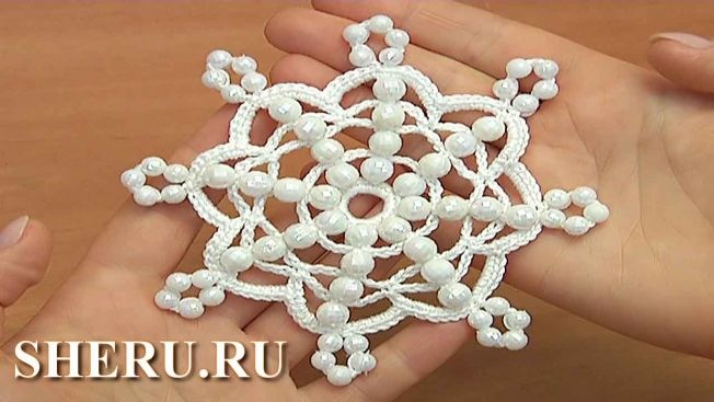 Снежинка своими руками крючком - Урок вязания №36