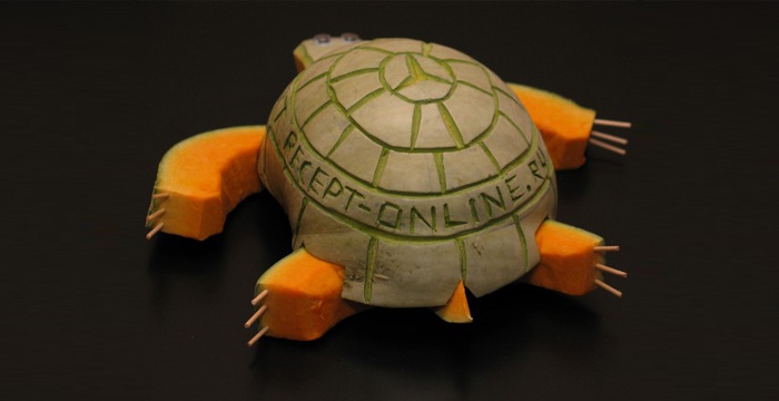 Черепаха из тыквы