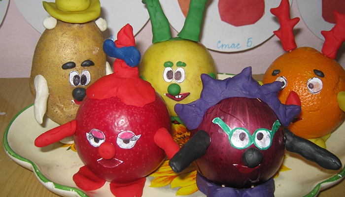 Смешарики из овощей и фруктов