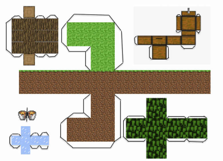 Майнкрафт из бумаги: схемы поделок, как распечатать фигурки minecraft и сделать своими руками