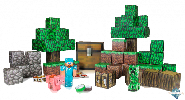 Майнкрафт из бумаги: схемы поделок, как распечатать фигурки minecraft и сделать своими руками