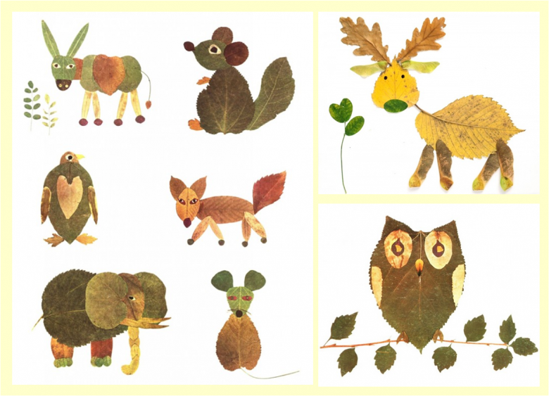 Поделки из листьев - 73 фото идеи изделий из осенних листьев