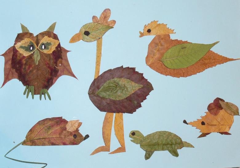 Поделки из листьев - 73 фото идеи изделий из осенних листьев