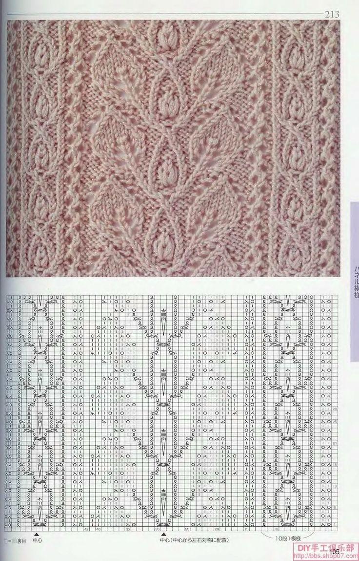 Ажурные узоры спицами, больше 60 схем и изделий с ажурными узорами, Узоры для вязания спицами