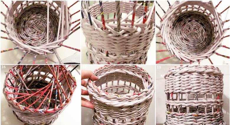 Плетение из газетных трубочек для начинающих: пошаговое описание создания простых и красивых поделок