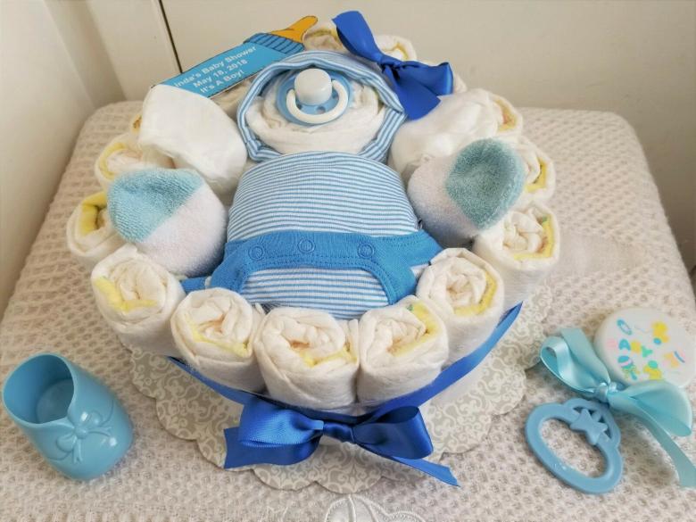 Торт из памперсов  своими руками (девочке, мальчику): пошаговое фото, мастер-класс