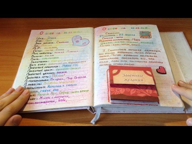 Идеи для личного дневника - обзор способов необычного оформления, фото идеи