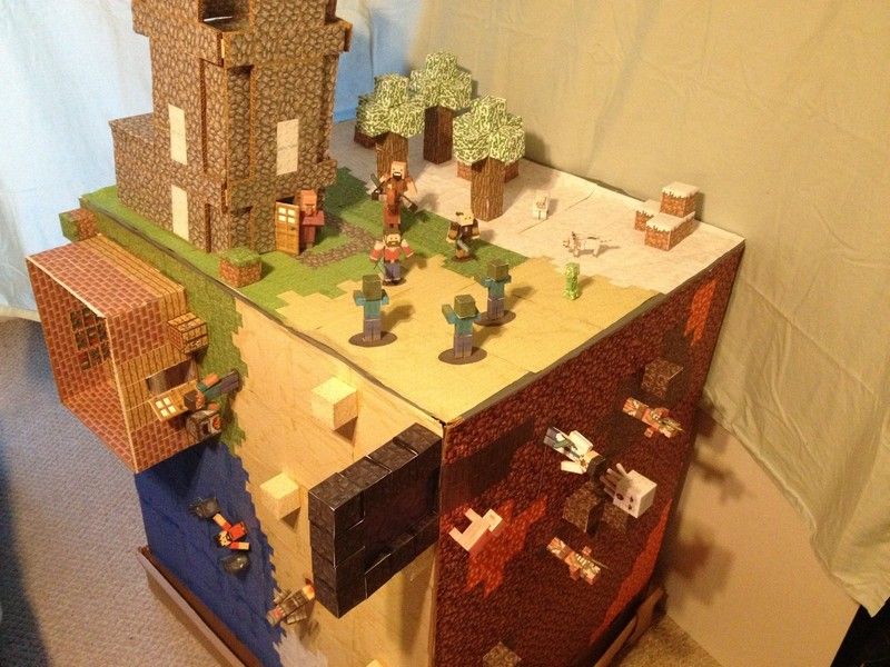 Майнкрафт из бумаги: схемы поделок, как распечатать фигурки minecraft и сделать своими руками
