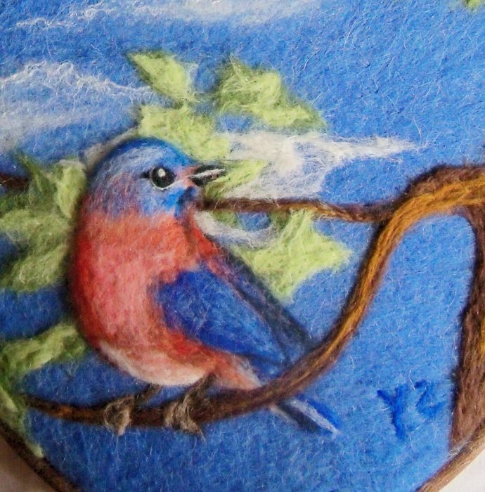 Смешанная техника фелтинга для картин