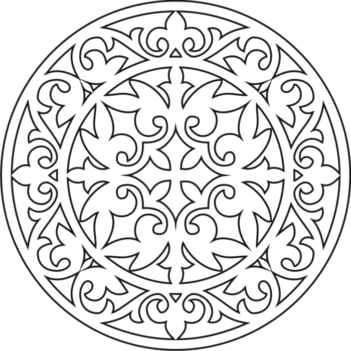 Узоры на стене на кухне - трафареты