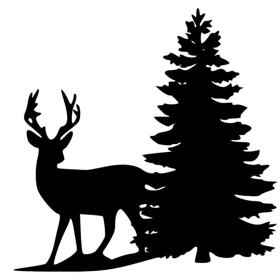 Трафареты оленей
