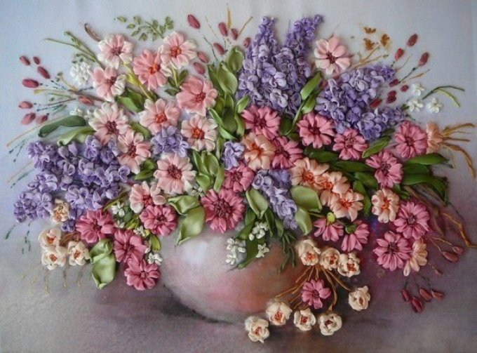 Вышивка лентами