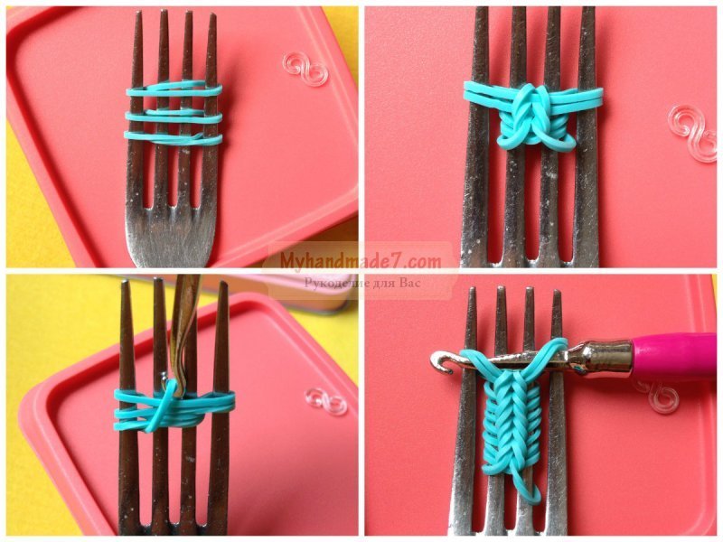 Плетение на вилке