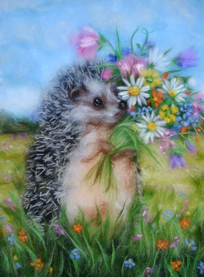 Ещё одна картина в смешанном стиле фелтинга