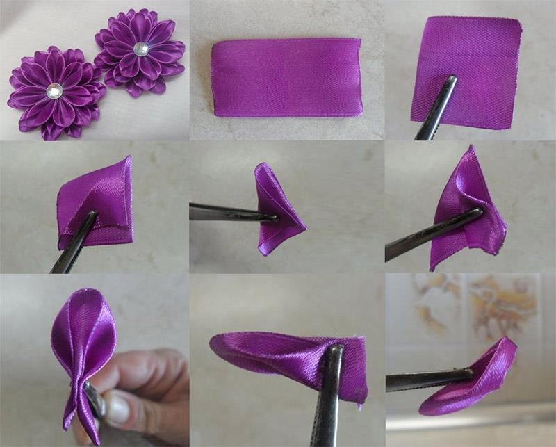 Канзаши своими руками: простые модели и способы изготовления