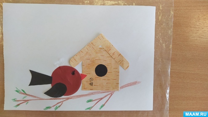 Мастер-класс по аппликации для детей второй младшей группы «Весна. Птички прилетели»