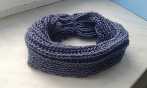 Однооборотный вязаный снуд фото