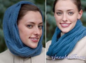 Двусторонний снуд спицами фото