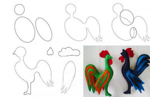 Шьем петуха по выкройке